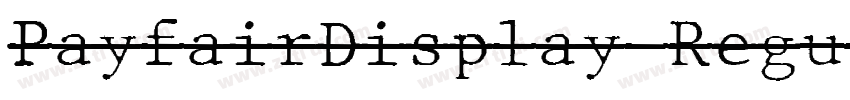 PayfairDisplay Regul字体转换